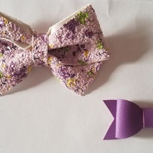 Floral and Violet Bow Set